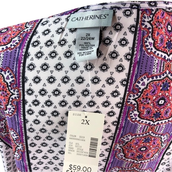 Catherines Plus Size 2X Kimono Southwest 22/24W - Picture 7 of 8